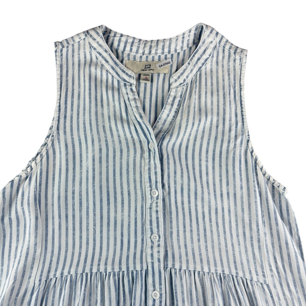 Thread & Supply Striped Babydoll Dress MEDIUM - Picture 4 of 10